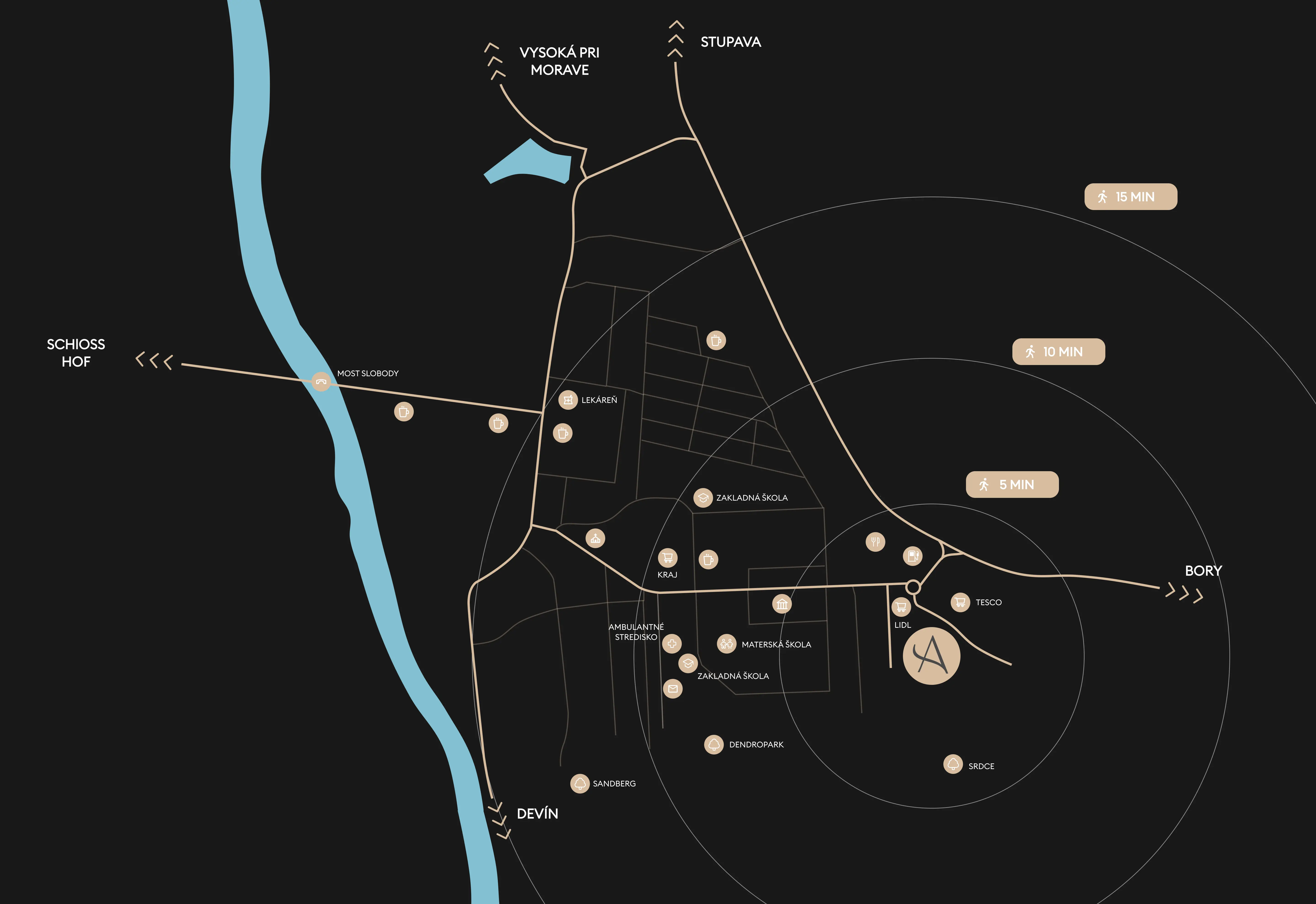 Ilustracia Mapy Devínskej Novej Vsi